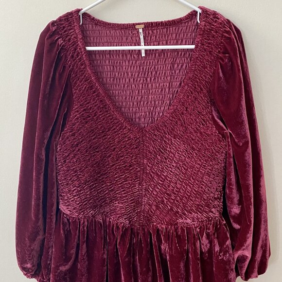 Free People Farrier Velvet Mini Dress NWOT - Picture 6 of 8